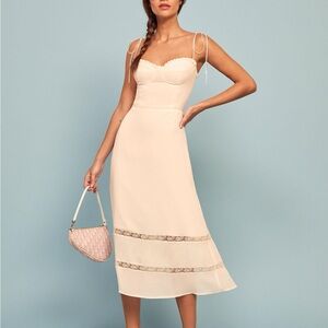 Reformation Ronan midi white dress